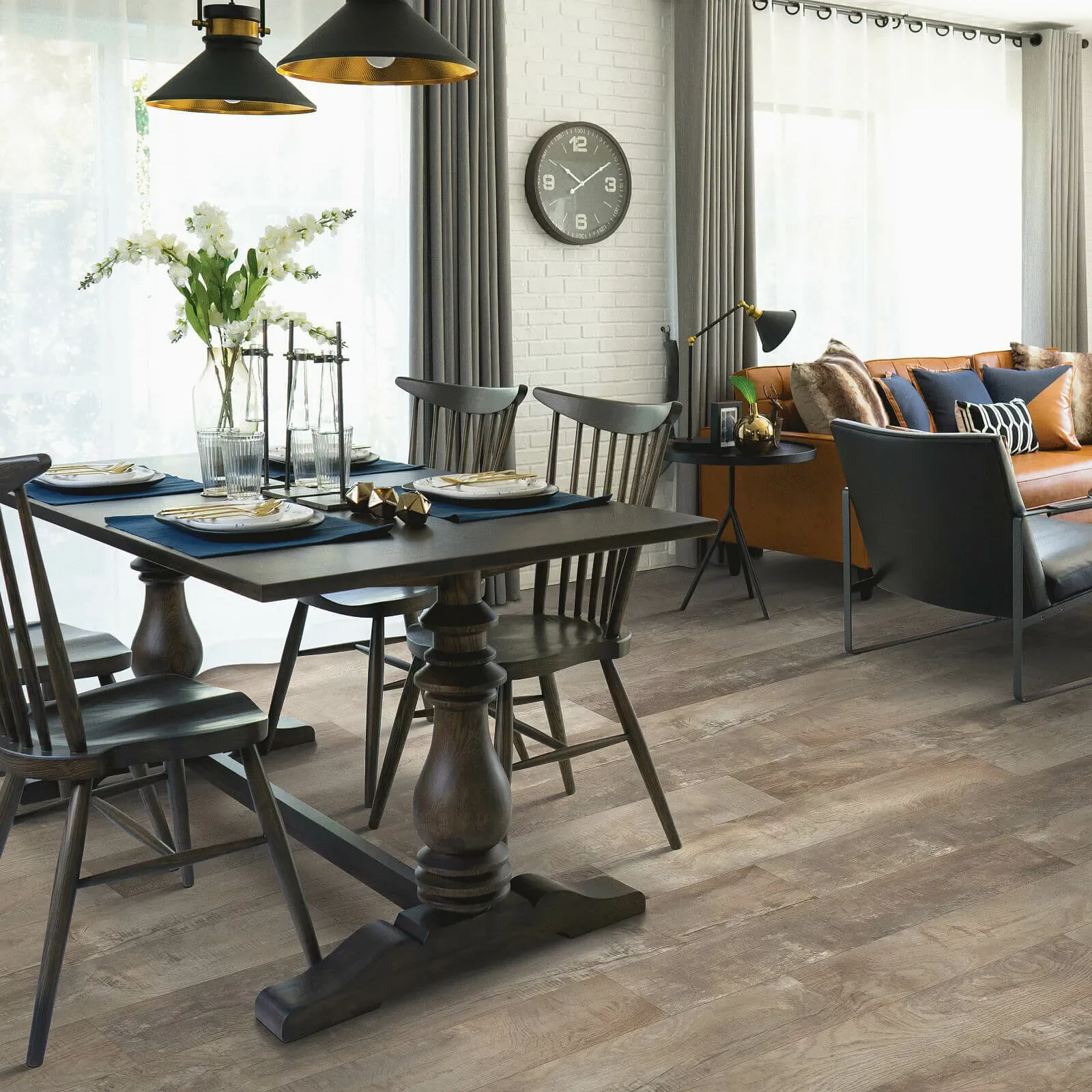 Living and Dining Area Vinyl Flooring | Kay Riley Flooring and Design